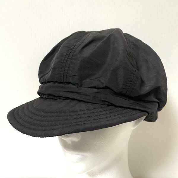 USA製 NEW YORK HAT ニューヨークハット ナイロンハンチング帽 ブラック Lサイズ