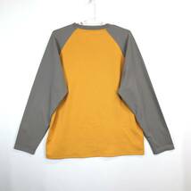 日本製 モンベル(montbell) ジオライン3Dメッシュ ラグランロングスリーブ シャツ オレンジ グレー Men's 1104589 XLサイズ_画像4