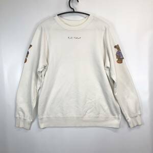  Karl hell mKarl Helmut sweat white bear Bear -M size cotton P032CUAL39B