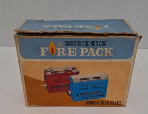 【中古品/ガスコンロ】　　☆MARUENU COOKING GAS 　FIREPACK マルエヌ　ファイヤーパック　クッキングガスコンロ　アウトドアキャンプ　　