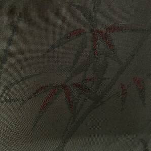 た157 正絹 紗 夏羽織 竹笹模様 しつけ付き 身丈81ｃｍの画像6