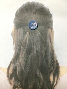 夜桜のレジンヘアゴム　桜　夜桜　グラデーション　ポニーフック