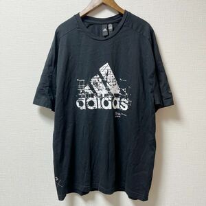 adidas アディダス 半袖 Tシャツ 2XLサイズ ブラック コットン