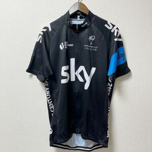 ラファ Rapha TEAM SKY JERSEY サイクルジャージ 半袖 チームスカイ Lサイズ ブラック