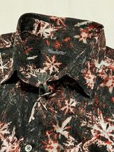 XXL! TORNADO MART トルネード マート 花柄 氷結柄 総柄 長袖 シャツ 黒 BLACK archive 00s y2k アーカイブ MADE IN JAPAN shirts _画像7