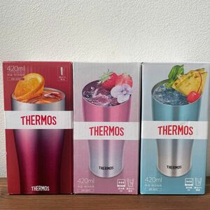 本日限定価格　　3個　サーモス　THERMOS 真空断熱タンブラー 420ml JDE-421C （ピンクフェード（P-FD））