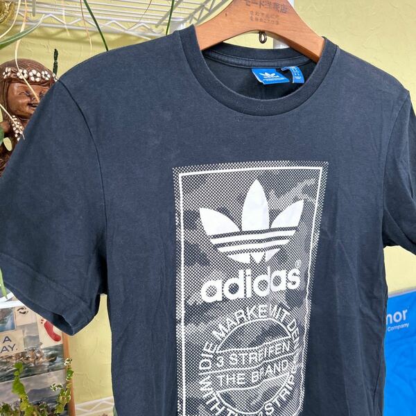 adidas トレフォイル　Tシャツ　黒　ML