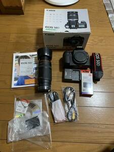 Canon EOS50D EF100-300mm F5.6Lレンズセット 実用中古 元箱 説明書 充電器あり