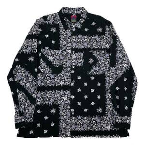 BRU NA BOINNE ブルーナボイン バンダナ柄BOXシャツ ブラック size2 (ビンテージ s2w8 エンジニアドガーメンツ NOMA t.d. フィンガリン AIE