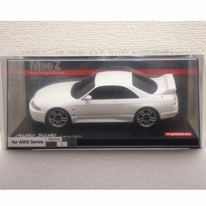 【送料込】京商 ミニッツ スカイライン GT-R Vスペック R33 ホワイト (関連 Kyosho SKYLINE AWD MINI-Z ASC オートスケールコレクション)2の画像1