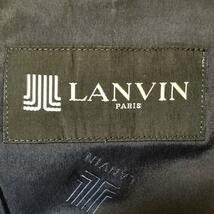 希少◎LANVIN ランバン 3Pスーツセットアップ スリーピース 上下 ベスト ジレ フォーマル 定番 ビジネス 背抜き ネイビー ウール100% 美品_画像7