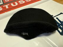 STUSSY OLD ニットCAP ハンチング(F) 黒 ヴィンテージ ステューシー 帽子 ニットキャップ HAT 廃盤 激安¥1 オールド HF nigo藤原ヒロシ_画像3