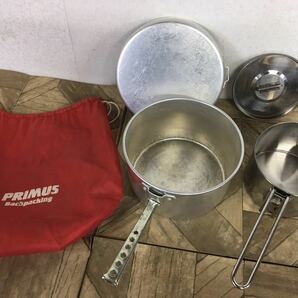 N レジャ3】PRIMUS プリムス クッカー 鍋 深鍋 セット アウトドア キャンプ ソロキャンプ 調理器具 登山 BBQ バーベキュー 現状の画像1