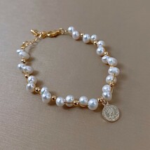 ジュエリー 真珠のアクセサリ 真珠のブレスレット 天然 美品 高品質 披露宴結婚式 パール 本物 結婚式 女性 新品 付け外しが簡単 TR147_画像1
