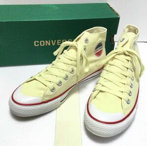 美品「CONVERSE」“CV VLC HI” ハイカット キャンバス レースアップ スニーカー SIZE:US8/26.5cm White