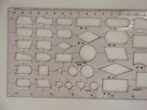 ウチダ 設計製図用品 フローチャート コンピュータ 流れ図 EDP定規 S-7 クリアタイプ 中古_画像5