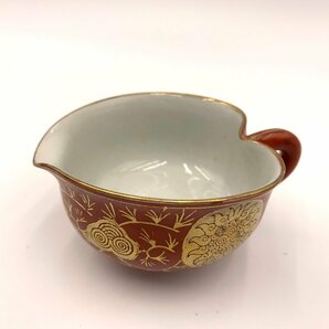 ■△【中古品】九谷焼 九谷永楽 茶器揃い 金彩 煎茶道具 茶道具 陶器 陶芸品 伝統工芸品 美術陶器 和食器 骨董美術 (S0222)の画像5