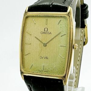 02088 オメガ OMEGA デビル DE VILLE メンズ 腕時計 クォーツ 電池式 QZ ゴールドカラー アンティーク ヴィンテージ