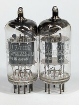 17231　松下電器　12AU7/ECC82　同一ロット　2本　測定データあり　双極マッチ・マッチドペア　良品　MATSUSHITA　海外向け　真空管_画像1