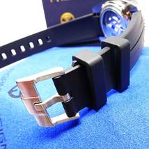 送料無料：新品・パガーニデザインブランド・機械式腕時計 ・GMT針オマージュウオッチ・ブルーブラックベゼル・ラバーストラップPD-1662_画像5