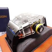 送料無料・新品・PAGANI DESIGNパガーニデザイン・メンズクォーツ腕時計、VH65・トノー型スケルトン文字盤モデルPD-1738 _画像3
