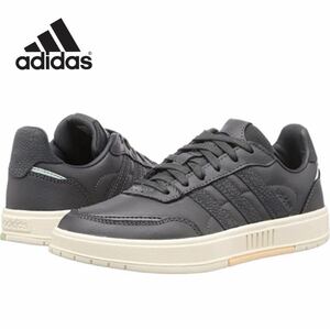 新品未使用 adidas コートマスター【22.5cm】定価8239円 アディダス カジュアル スニーカー 本革 コート シューズ 靴 グレー レザー FW2898