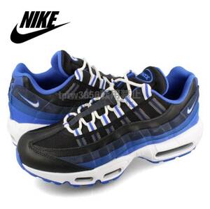 新品未使用 NIKE エアマックス 95【28cm】定価19800円 ナイキ AIR MAX スニーカー AIRMAX リフレクター 靴 シューズ 0011 黒 青 天然皮革