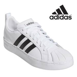 新品未使用 adidas ストリートチェック【27.5cm】定価8250円 クラウドフォーム アディダス 本革 カジュアル 靴 5488 白 STREET Check