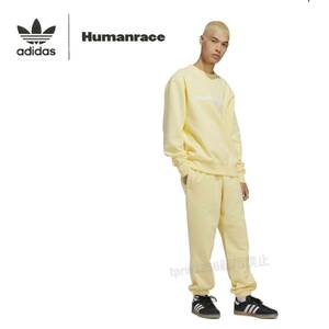 新品 ファレル adidas スウェット セットアップ【3XL】定価31000円 Humanrace ヒューマンレース 上下 47006 イエロー PW アディダス パンツ