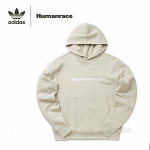 新品未使用 ファレル adidas パーカー【3XL】定価17600円 Humanrace ヒューマンレース ベージュ フーディー トレーナー 4818 アディダス