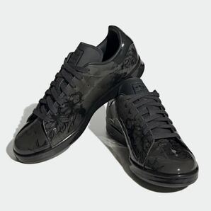 新品未使用 adidas スタンスミス【29.5cm】定価17600円 STAN SMITH スニーカー 靴 アディダス STANSMITH シューズ 黒 6635 花柄 陶磁器の画像3