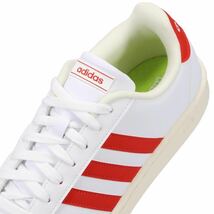 新品未使用 アディダス GRANDCOURT【26.5cm】スニーカー adidas グランドコート 靴 白 カジュアル 2164 シューズ スリーストライプ 赤 合皮_画像7