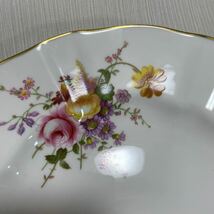 送料無料　匿名配送　royal crown derby ロイヤルクラウンダービー　ポジー　　直径約26センチ　皿　花柄　傷汚れあり_画像6