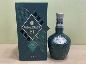 【22801】未開栓 ROYAL SALUTE ロイヤルサルート 21年 緑陶器 箱付 1436g 700ml 40% スコッチ ウイスキー