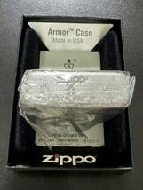 zippo SILVER DASTArmor Case アーマー Heavy Wall 初期型 2006年製 Windproof 特殊加工品 デットストック ケース 保証書_画像3