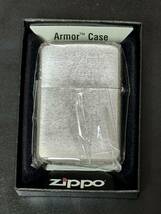 zippo SILVER DASTArmor Case アーマー Heavy Wall 初期型 2006年製 Windproof 特殊加工品 デットストック ケース 保証書_画像4