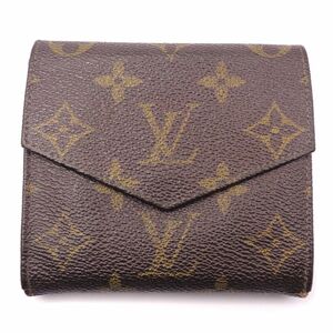 apf488☆【LOLUIS VUITTON/ルイ・ヴィトン】Wホック 財布 ポルトモネビエ（旧型）M61660 モノグラム■52B22