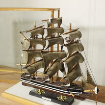 ケース付き！帆船模型！「CUTTY SARK 1869」 カティサーク オブジェ 船 置物 インテリア ディスプレイ ガラスケース 完成品 レトロ_画像1