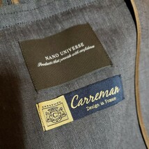 抜群の着心地★【ナノユニバース/nano・universe】×【仏】CARREMAN社 春夏快適『機能性リネンジャージー』グレー スーツ(L)セットアップ_画像5