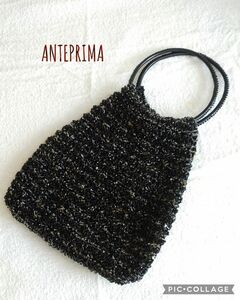 ANTEPRIMAグリッター ワイヤーバッグ ブラック