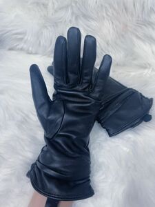 羊皮手袋　ブラック 手袋　Mサイズ　本皮手袋　レディース手袋 グローブ　自転車手袋　防寒手袋