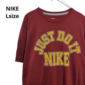 NIKE JUST DO IT ロゴ半袖Tシャツ　赤　春夏　メンズL　19