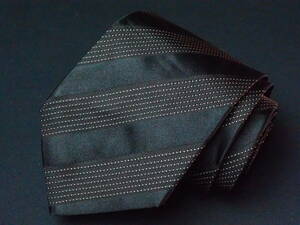  beautiful goods [HUGO BOSS Hugo Boss ]A1254 black black Italy made in Italy SILK brand necktie old clothes superior article 