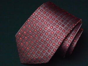  beautiful goods [HUGO BOSS Hugo Boss ]A1280 wine color Italy made in Italy SILK brand necktie old clothes superior article 