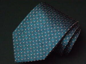  beautiful goods [HUGO BOSS Hugo Boss ]A1298 gray navy Italy made in Italy SILK brand necktie old clothes superior article 