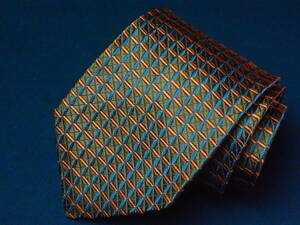  beautiful goods [HUGO BOSS Hugo Boss ]A1300 Brown orange Italy made in Italy SILK brand necktie old clothes superior article 