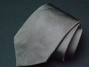  beautiful goods [HUGO BOSS Hugo Boss ]A1309 gray Italy made in Italy SILK brand necktie old clothes superior article 