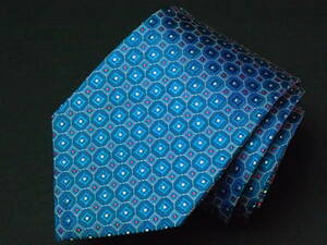  beautiful goods [HUGO BOSS Hugo Boss ]A1314 blue group Italy made in Italy SILK brand necktie old clothes superior article 