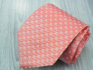  beautiful goods [CELINE Celine ]A1457 pink Logo Italy made in Italy SILK brand necktie old clothes superior article 