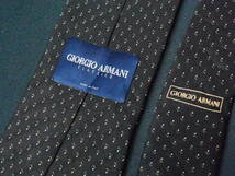 美品 【GIORGIO ARMANI ジョルジオアルマーニ】A1551 ブラック 黒 イタリア 伊製 SILK ブランド ネクタイ 古着 良品_画像3